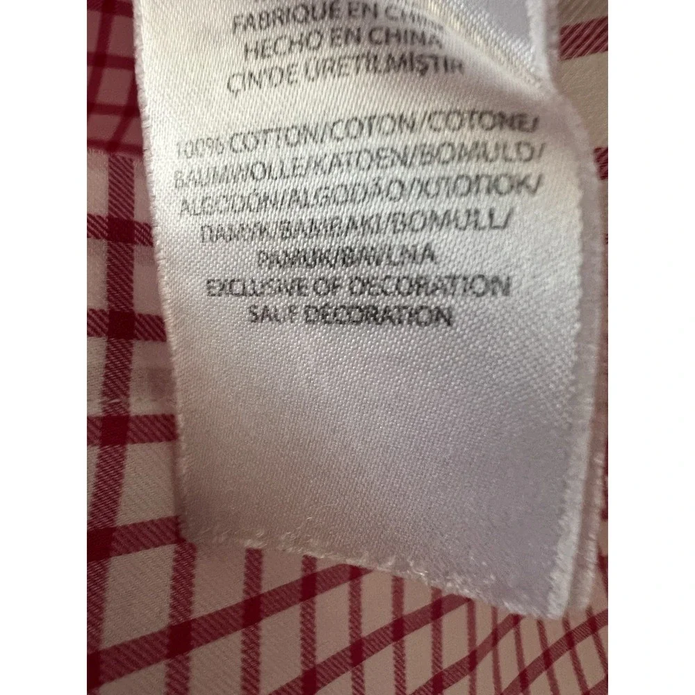 Polo Ralph Lauren Shirt Mens XL Red Pink Check Cotton Button Down Blue Pony